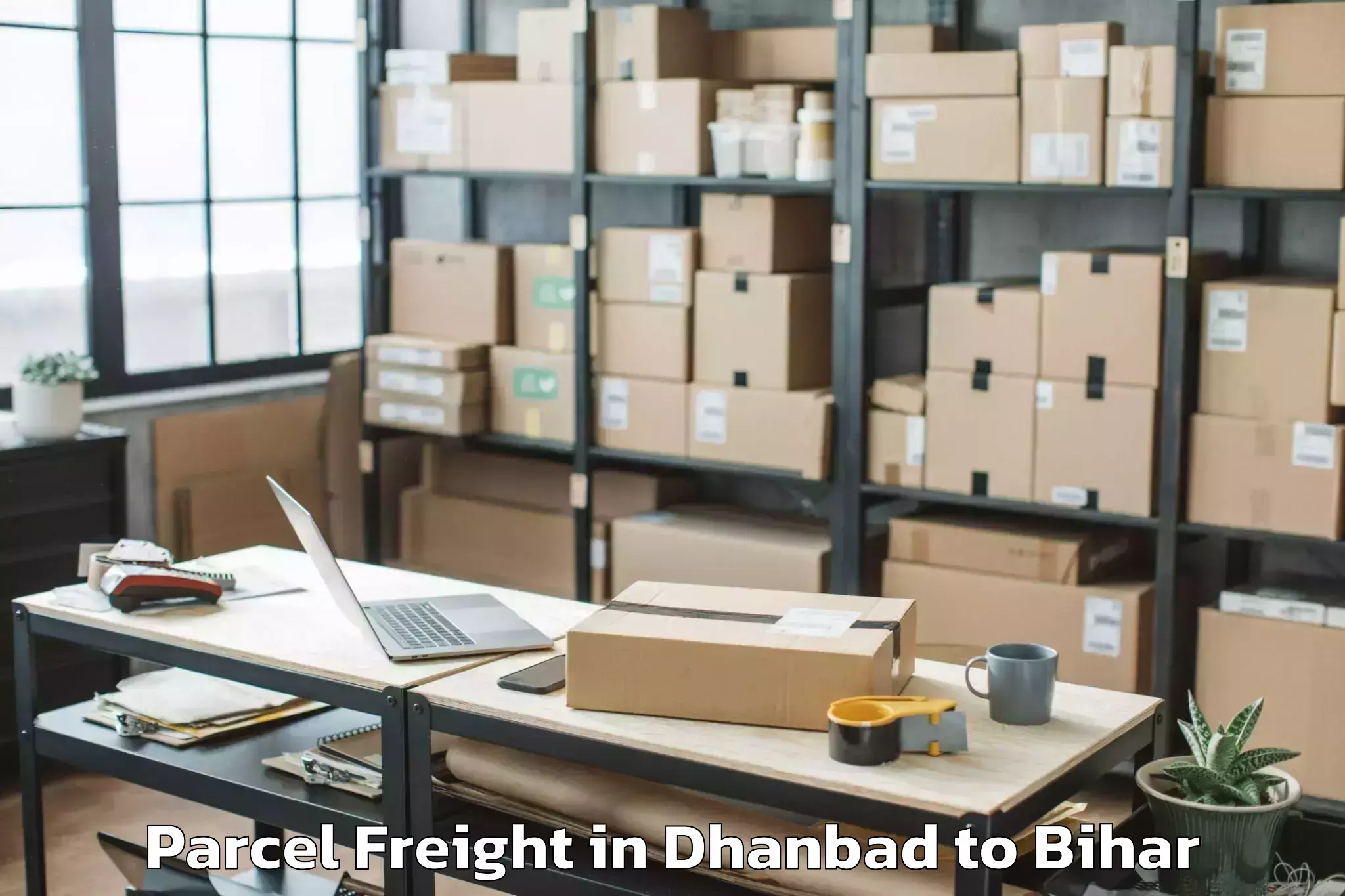 Easy Dhanbad to Jagdispur Parcel Freight Booking